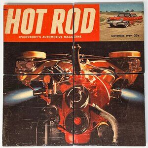 Hot Rod Magazine Cover as Drink Coasters The New Doge Dart D500 November 1959